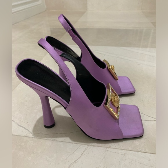 Versace Frame Slingback Sandal Size 37.5 - Picture 2 of 12